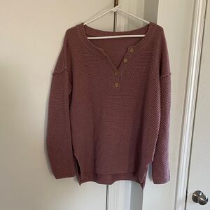 Women's Dark Purple Oversized Sweater